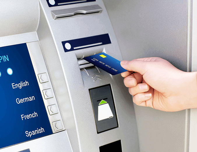 ATM placement for a food cart or outdoor dining location